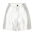 thumbnail image 1 of Kilaqueen Metallic Shorts for Women High Waist Shiny Stretch Skinny Shorts Casual Solid Color Disco Sexy Rave Festival Club Shorts, 1 of 5