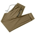 thumbnail image 1 of Kilaqueen Pants for Men Lightweight Drawstring Elastic Waist Quick Dry Joggers Comfy Breathable Running Gym Athletic Trousers with Zip Pockets, 1 of 4
