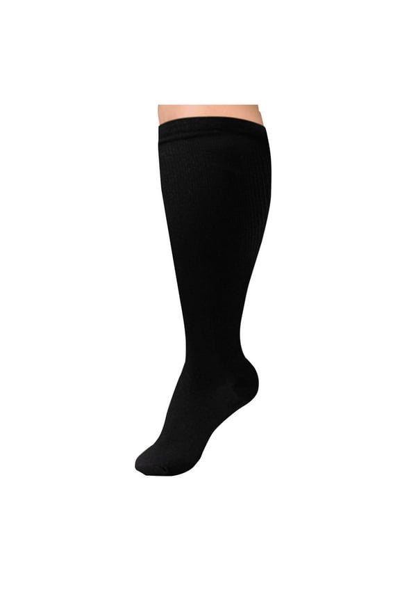 Plus Size Compression Socks for Men Wide Calf Knee High Stockings to Prevent Swelling Pain Socks Hiking Sports Recovery-Upgraded Wicking Tech Sock