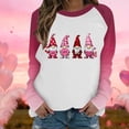 thumbnail image 1 of Kilaqueen Plus Size Long Sleeve Shirts for Women Casual Trendy Gradient Printed Raglan Shirt Valentines Day Love Letter Pullover Blouses Crew Neck Baggy Tunic Tops, 1 of 6