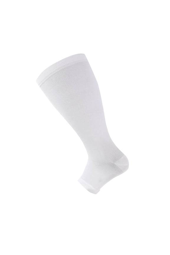 Plus Size Open Toes Compression Socks for Men & Women, Wide Calf Toeless Stockings Support Stocking for Circulation, Leg Skin Protector Sleeves