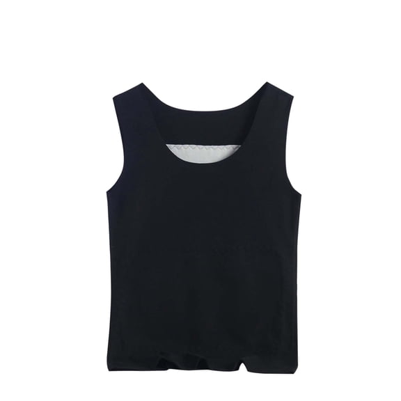 Kilaqueen Plus Size Tank Tops for Women Warm Sleeveless Solid Color Soft Layer Vest for Cold Weather Comfy Seamless Underwear Thermal Tops