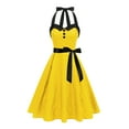 thumbnail image 1 of Kilaqueen Polka Dot Dresses for Women A-Line Off Shoulder Sleeveless Swing Dresses Vintage 1950s Cocktail Party Homecoming Dresses, 1 of 9