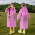 thumbnail image 1 of Kilaqueen Raincoats for Kids, Reusable Rain Ponchos with Hood Waterproof Rain Coats for Boys and Girls Outdoor Rain Gear, 1 of 7