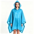 thumbnail image 1 of Kilaqueen Reusable EVA Rain Poncho with Drawstring Hood Lightweight Waterproof Raincoat for Adults Unisex Long Rain Cape for Hiking Camping, 1 of 6