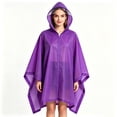 thumbnail image 1 of Kilaqueen Reusable EVA Rain Poncho with Drawstring Hood Lightweight Waterproof Raincoat for Adults Unisex Long Rain Cape for Hiking Camping, 1 of 7