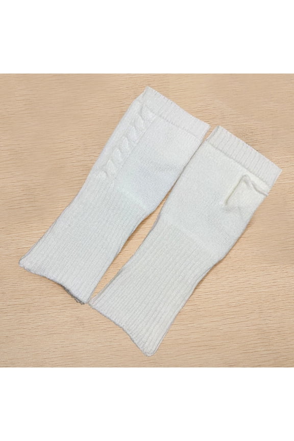 Ribbed Knit Arm Warmers for Women Elbow Long Fingerless Gloves for Cold Weather Thumb Hole Arms Warmers