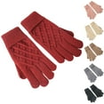 thumbnail image 1 of Kilaqueen Ribbed Knit Thermal Gloves for Women Soft Touch Screen Gloves Stretchy Warm Gloves for Cold Weather Elastic Winter Gloves, 1 of 6