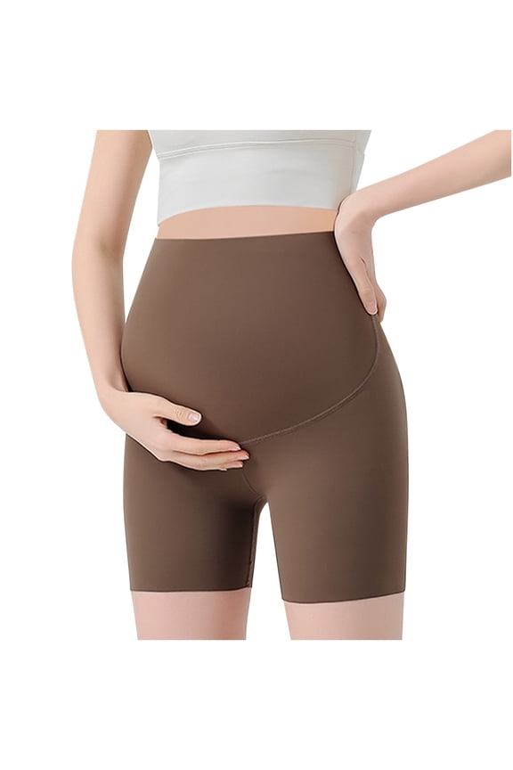 Seamless Maternity Shapewear Over Bump Pregnancy Shorts High Waist Panties Prevent Thigh Chaffing Pregnancy Belly Support Yoga Shorts
