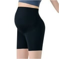 thumbnail image 1 of Kilaqueen Seamless Maternity Shapewear Over Bump Pregnancy Shorts High Waist Panties Prevent Thigh Chaffing Pregnancy Belly Support Yoga Shorts, 1 of 2