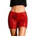 thumbnail image 1 of Kilaqueen Sequin Shorts for Women Sparkle Elastic Waist Y2K Slim-Fit Mini Shorts Concert Rave Sexy Carnival Fashion Clubwear, 1 of 6