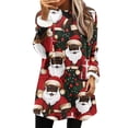 thumbnail image 1 of Kilaqueen Sherpa Fleece Sweatshirts for Women Trendy Turtleneck Christmas Printed Sweater with Pockets Plus Size Fall Winter Warm Pullover Tops, 1 of 5