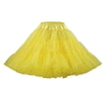 thumbnail image 1 of Kilaqueen Skirts for Women Mesh Pleated Puffy Elastic Tulle Ballet Skirts Layered Fairy Skirts for Dance, Halloween & Costume 80s Outfit, 1 of 2