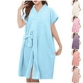 thumbnail image 1 of Kilaqueen Sleeveless Robe for Women Casual Trendy Waffle Kimono Bathrobe Housecoat for All-Day Lounging with Pocket Soft Comfortable Sleepwear, 1 of 5
