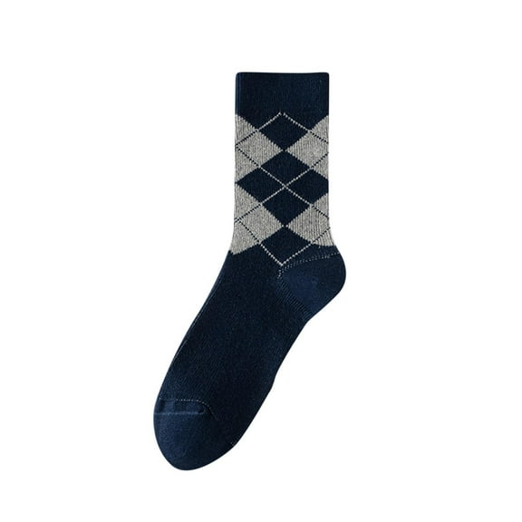 Kilaqueen Socks for Men Crazy Design Argyle Striped Funky Pattern Cotton Socks