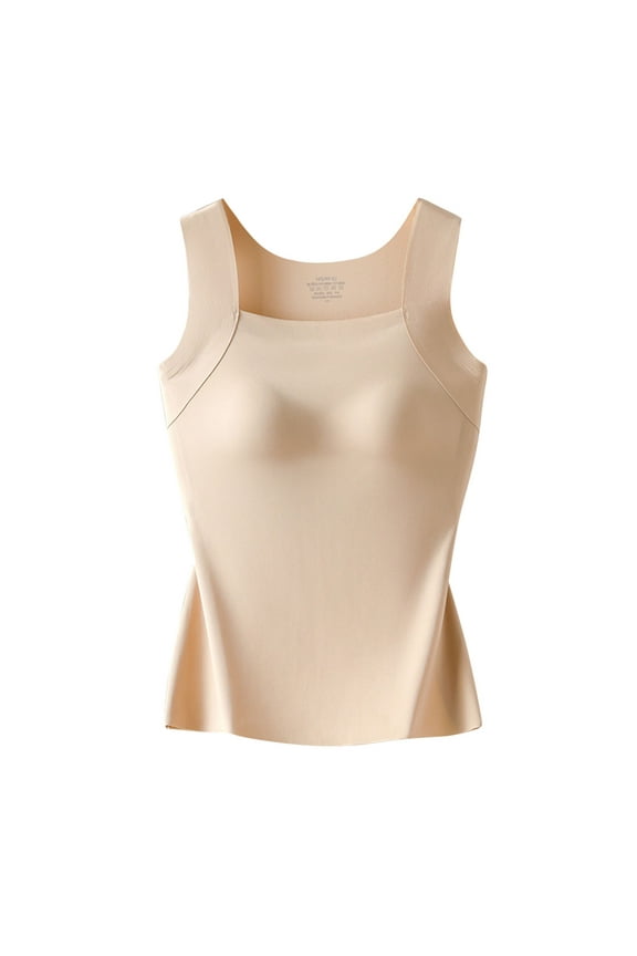 Tight Thermal Tank Tops for Women Athletic Seamless Square Neck Base Layer Vest for Cold Weather Quick Dry Cami Long Underwear