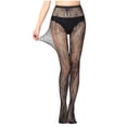 thumbnail image 1 of Kilaqueen Tights for Women High Waist Fishnet Thigh High Stockings Transparent Hollow Out Sexy Lace Leggings Floral Lace Net Mesh Pantyhose, 1 of 5