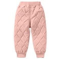 thumbnail image 1 of Kilaqueen Toddler Girls Boys Pants Solid Color Ribbed Warm Thick Elastic Waist Trousers Full Length Spring Winter Warm Pants, 1 of 7