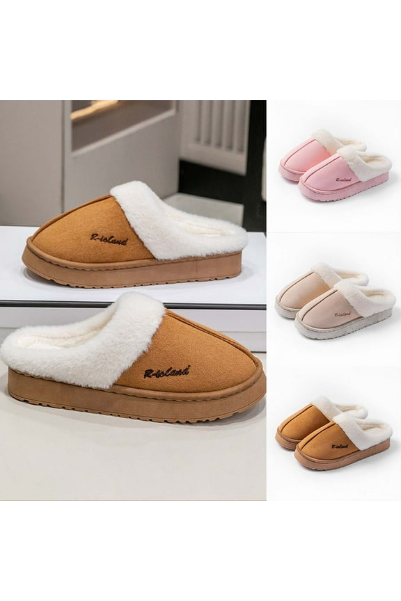 Trendy Letter Printed Couple Slippers, Winter Warm Slippers House Shoes for Women and Men, Cozy Fuzzy Slippers Indoor Outdoor Cozy Fuzzy Slippers, Christmas Gifts