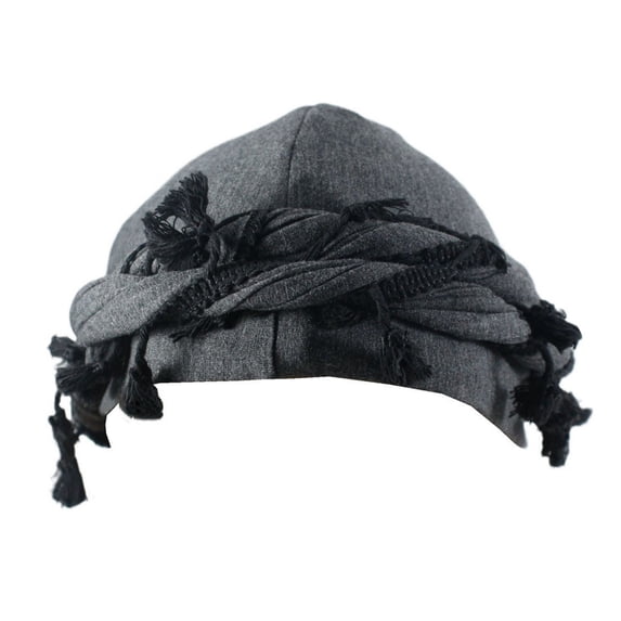 Kilaqueen Turban for Men Pre-Tied Tassels Braid Twist Head Wraps with Satin Lined