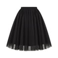 thumbnail image 1 of Kilaqueen Tutu Skirt for Women Party Layered Mesh Yarn Tulle Skirt 50S Petticoat Vintage Dance Skirt Elastic High Waist Pleated Flowy A-Line Prom Party Skirts, 1 of 2