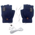 thumbnail image 1 of Kilaqueen USB Heated Fingerless Gloves for Women and Men, Convertible Knit Mittens with Flip Top and Button for Typing, Office Work and Winter Use, 1 of 5