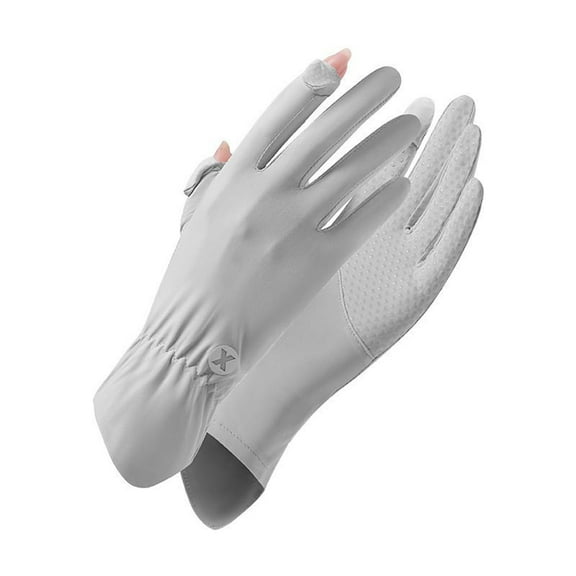 Kilaqueen Ultra Thin Full Finger UV Protection Gloves Driving Gloves Women, Outdoor Breathable Touchscreen Ice Silk Sun Protection Gloves