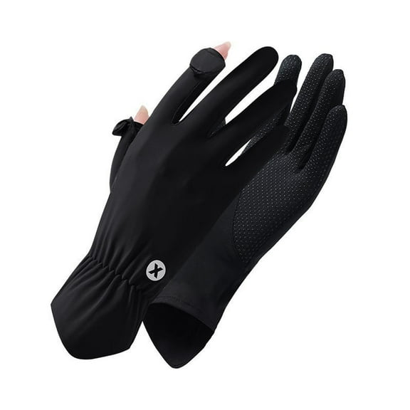 Kilaqueen Ultra Thin Full Finger UV Protection Gloves Driving Gloves Women, Outdoor Breathable Touchscreen Ice Silk Sun Protection Gloves