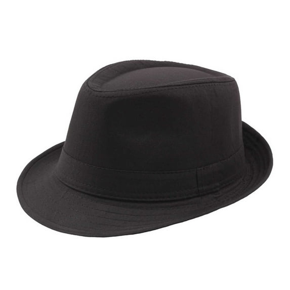 Kilaqueen Unisex Classic 1920s British Jazz Hat Short Brim Solid-Color Summer Travel Cap Casual Trendy Vintage Manhattan Panama Hat