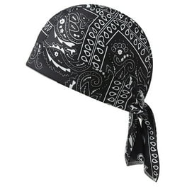 GUIFIER 4 PCS Outdoor Sports Head Wrap Sweat Wicking Beanie Breathable Mesh Cycling Hat Skull Caps Cycling Bandana Under Helmet Headband Pirate Hat Bandana Cooling Helmet Liner Motorcycle Biker Cap