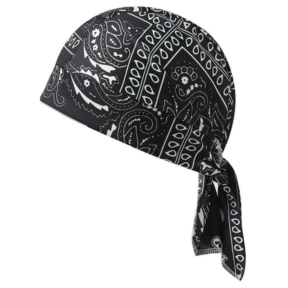 Kilaqueen Unisex Cotton Bandana Hat for Men Women Chemo Beanie Outdoor Cycling Cap Moisture Wicking Helmet Liner Stretchy Headwear Lightweight Turban Breathable Headband
