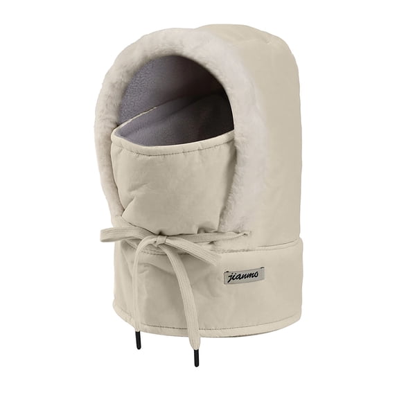 Kilaqueen Winter Balaclava Hood for Men and Women, Adjustable Padded Face Cover with Plush Lining and Neck Warmer for Skiing and Snow Sports