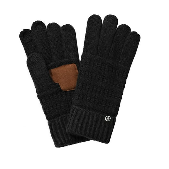 Kilaqueen Winter Gloves for Women Ribbed Knit Anti-slip Thermal Gloves with Touchscreen Fingers for Cold Weather Windproof Warm Gloves