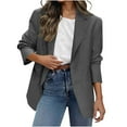 thumbnail image 1 of Kilaqueen Women Blazers for Work Casual Long Sleeve Lapel Collar Button Office Suit Solid Fashion Dressy Jackets Lightweight Open Front Suit Jacket Business Blazer with Pockets, 1 of 9