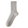 thumbnail image 1 of Kilaqueen Women's Bamboo Plain Socks Comfy Fashion Trendy Socks All-Match Socks Quarter Twisted Knitted Socks Super Soft Cotton Bootie Socks Thin Crew Socks, 1 of 6