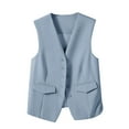 thumbnail image 1 of Kilaqueen Women's Casual Business Blazer Vest Sleeveless Open Front Dressy Blazer Waistcoat Office Work Button Down V Neck Suit Jackets, 1 of 6