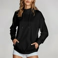 thumbnail image 1 of Kilaqueen Women's Fashion Hoodies & Sweatshirts Lightweight Long Sleeve Hooded Sweatshirts Trendy Cute Preppy Pullover Tops Teen Girls Clothes, 1 of 7