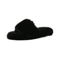 thumbnail image 1 of Kilaqueen Women's Faux Fur Memory Foam Open Toe Slippers Indoor Outdoor Comfy Anti-Skid Sole Fuzzy Slippers Soft Plush Lightweight Bedroom House Slides, 1 of 6