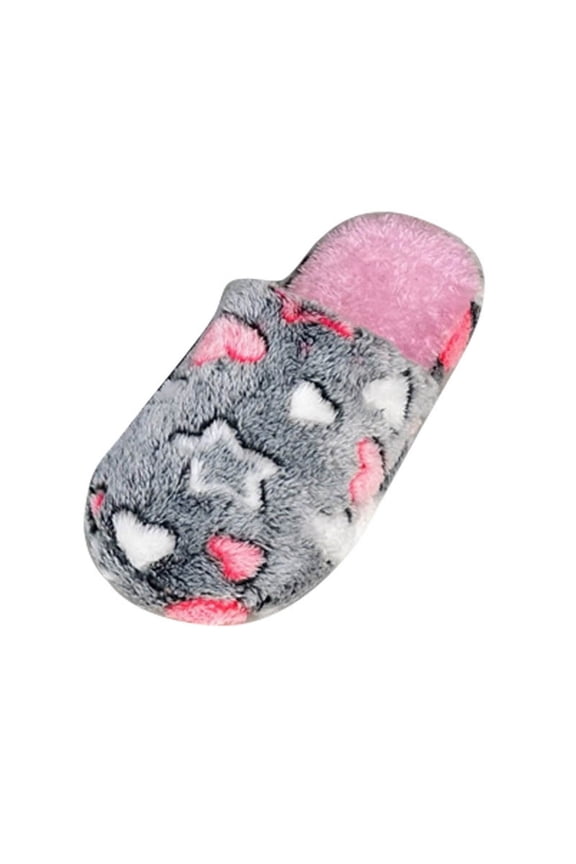 Women's Fuzzy Memory Foam Slippers Cute Star House Shoes Winter Warm Comfortable Indoor Slippers Lightweight Non Slip Plush Fleece Lined Bedroom Slipper