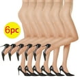 thumbnail image 1 of Kilaqueen Women's Ultra Sheer Control Top Pantyhose (6 Pair Pack), High Waisted Comfortable Slimming Silky Sheer Tights, Lightweight Womens Stockings, 1 of 5