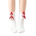 thumbnail image 1 of Kilaqueen Womens Christmas Crew Socks with Knitted Applique, Festive Novelty Holiday Socks for Parties, Stockings and Cozy Outfits, 1 of 6