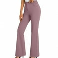 thumbnail image 1 of Kilaqueen Womens Dressy Work Pants Casual Office Curvy Fit Slacks High Waisted Comfy Stretchy Flare Dress Pants Bootcut Business Yoga Trousers, 1 of 7