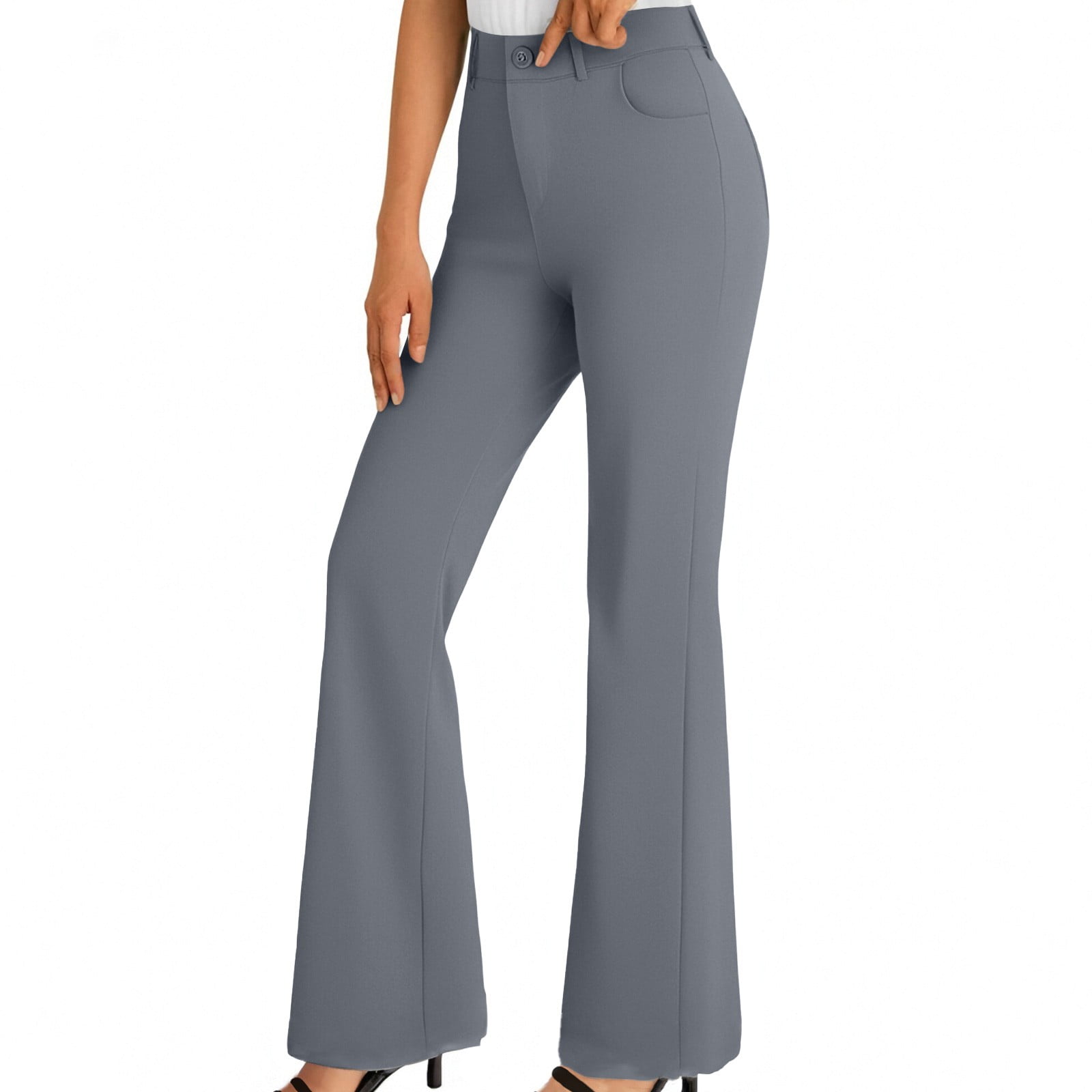 Women's High Waisted Bootcut Dress Pants – Stretchy, Comfy & Professional With Pockets