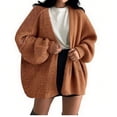 thumbnail image 1 of Kilaqueen Womens Oversized Cardigan Sweaters 2025 Fall Lantern Sleeve Loose Chunky Knit Open Front Lightweight Sweater Fall Winter Clothes, 1 of 5