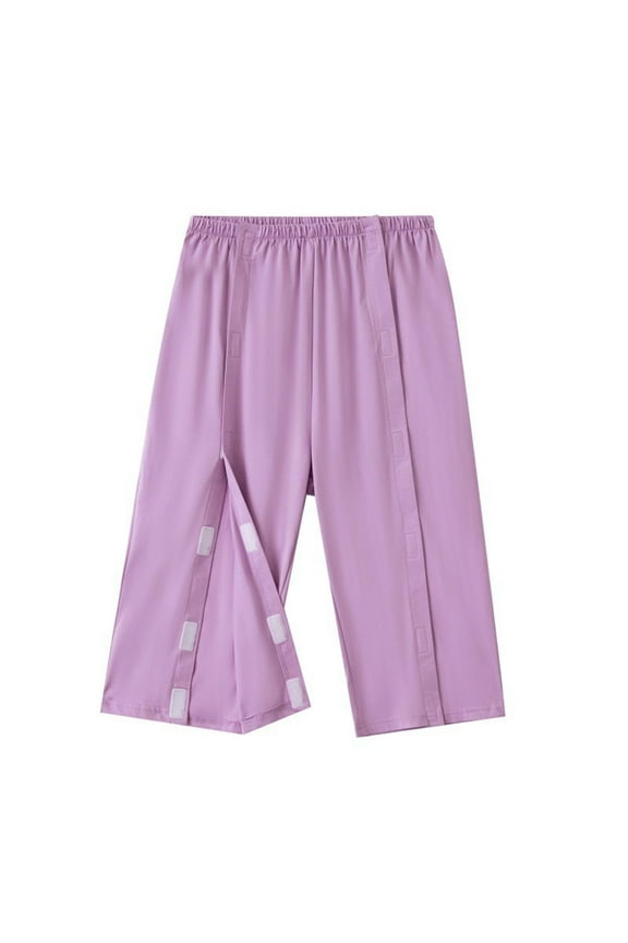 Womens Tear Away Breakaway Capri Pants Adaptive Magic Tape Hip Knee Ankle Replacement Post Surgery Recovery Pants