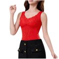 thumbnail image 1 of Kilaqueen Womens Thermal Vest for Cold Weather Slim Floral Embroidery Fall Winter Tank Tops with Padding Fashion Quick Dry Warm Long Underwear, 1 of 6