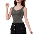 thumbnail image 1 of Kilaqueen Womens Thermal Vest for Cold Weather Slim Floral Embroidery Fall Winter Tank Tops with Padding Fashion Quick Dry Warm Long Underwear, 1 of 6