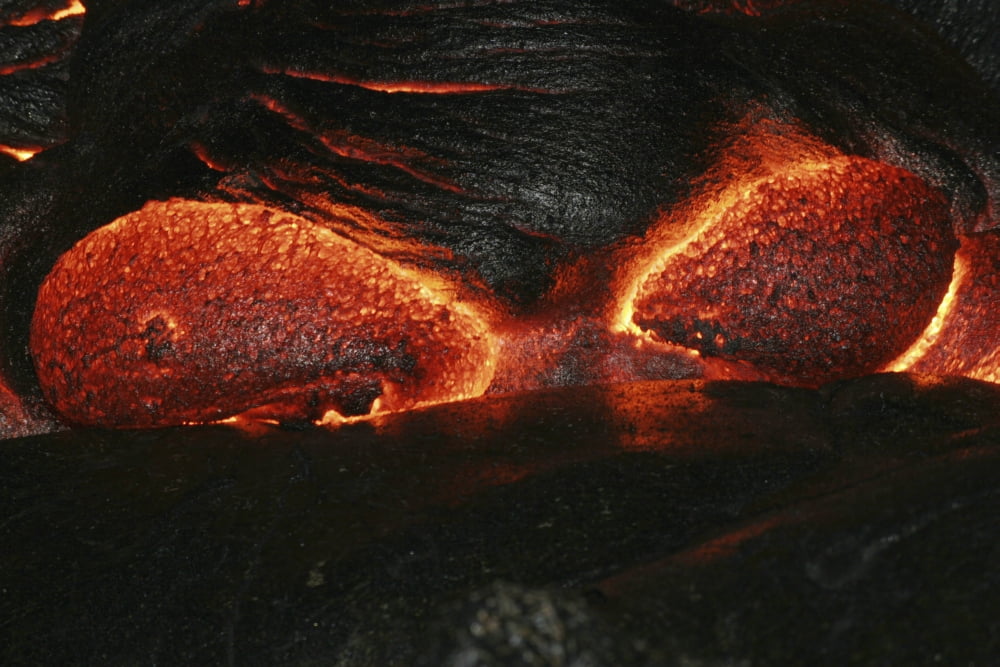 Kilauea Pahoehoe lava flow Big Island Hawaii Canvas Art - Martin RietzeStocktrek Images (17 x 12)