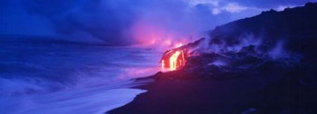 Kilauea Volcano Hawaii Canvas Art - Panoramic Images (34 x 12)
