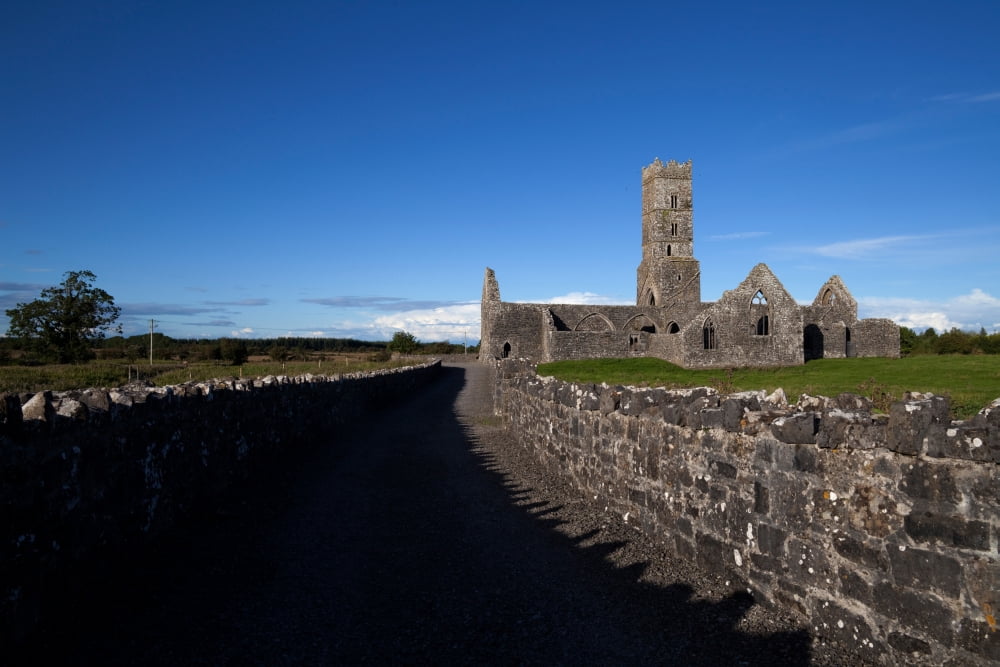 Kilconnell Friary founded in 1353 on the site of a 6th Century Franciscan monastery closed in the 17th Century County Galway Ireland Canvas Art - Panoramic Images (36 x 12)